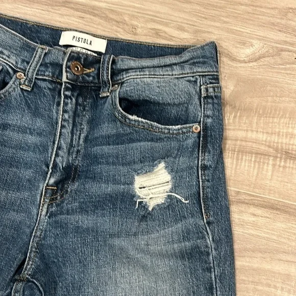 Pistola jeans distressed high rise jeans size 27 - Picture 7 of 11